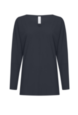 JapanTKY Yamas Top Vleermuis Mouw Dark Blue