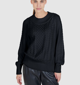 Marc Aurel Thema Ruby Noir Black Gebreide Pull Over Strick