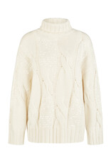 Marc Aurel Thema Eternal Ivory Gebreide Pull Over Coll Glitter Creme Milk