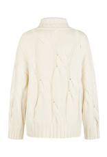 Marc Aurel Thema Eternal Ivory Gebreide Pull Over Coll Glitter Creme Milk