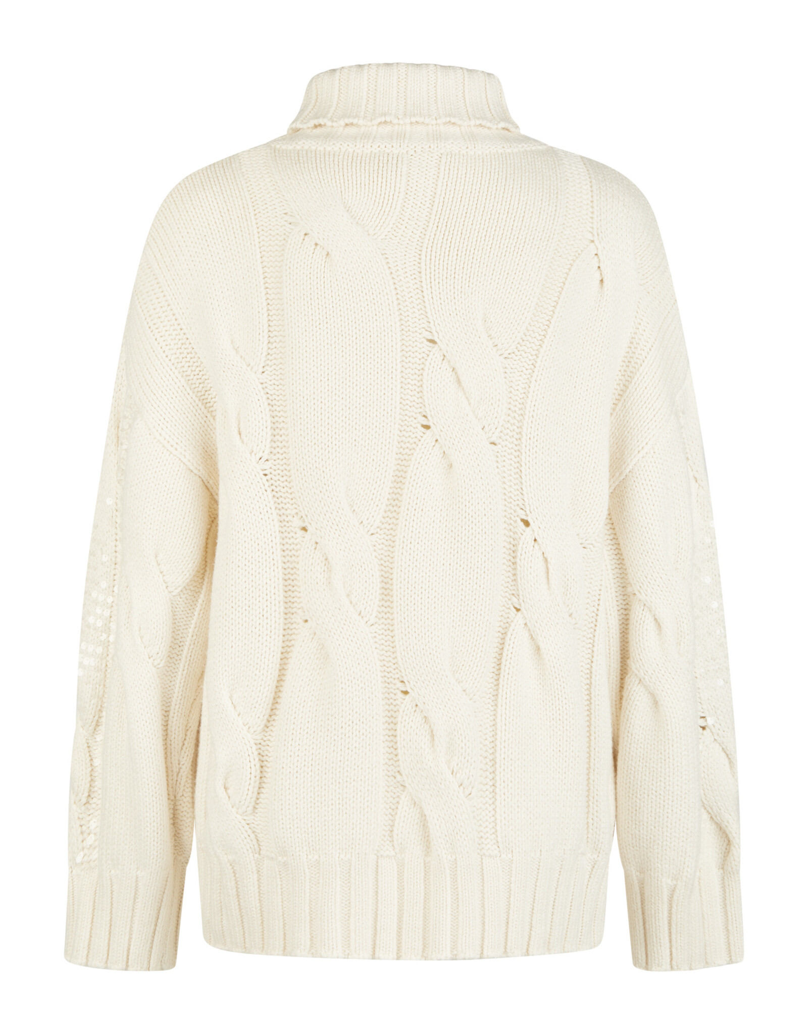 Marc Aurel Thema Eternal Ivory Gebreide Pull Over Coll Glitter Creme Milk