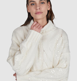 Marc Aurel Thema Eternal Ivory Gebreide Pull Over Coll Glitter Creme Milk