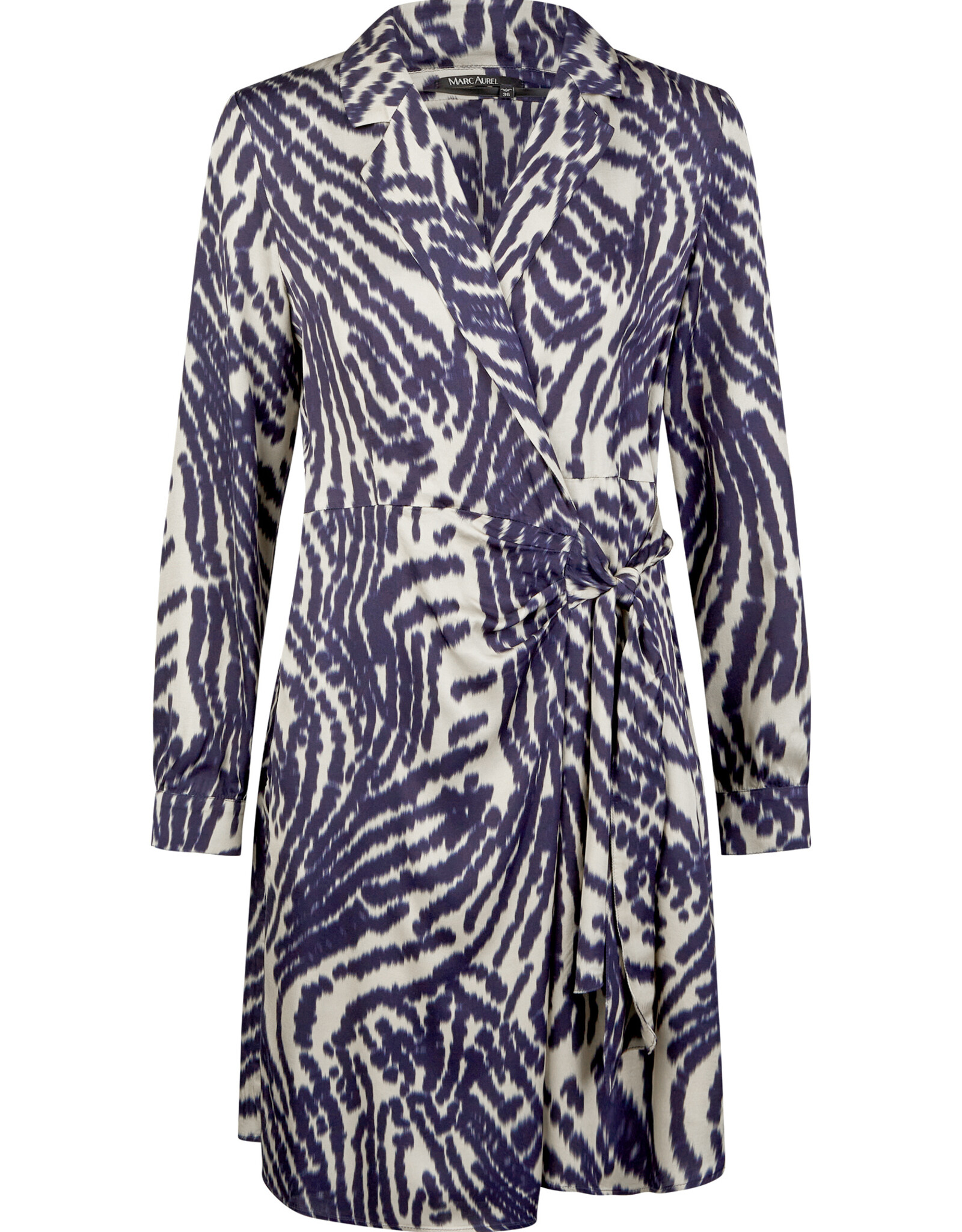Marc Aurel Thema 7  Jurk Overslag Print Night Blue Sand