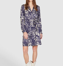 Marc Aurel Thema 7  Jurk Overslag Print Night Blue Sand