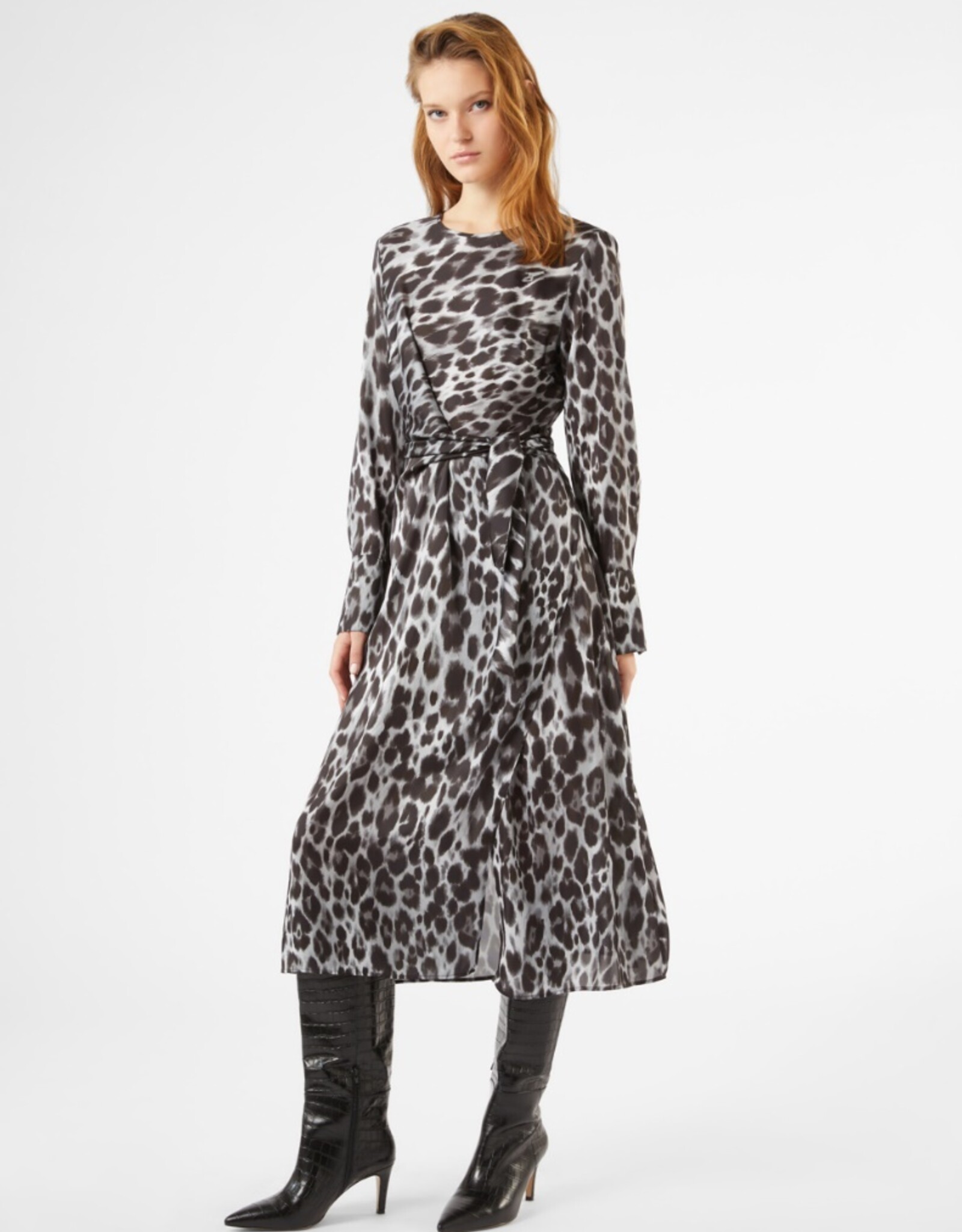 PENNYBLACK Laerte Jurk Grijze Wild Live Print