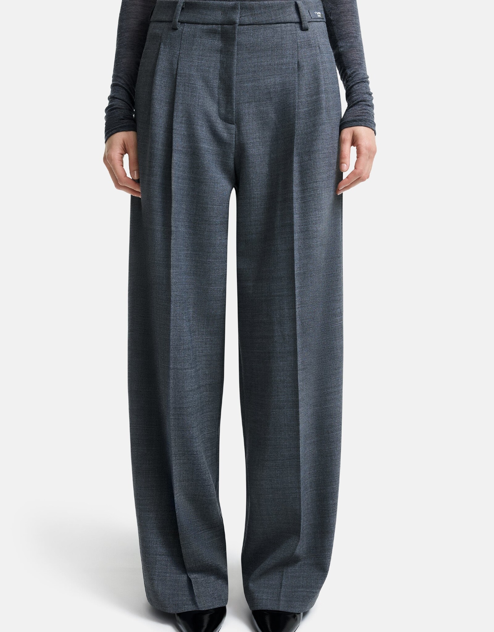 Cambio Pantalon Anny Wide Classic Grey Melange