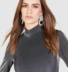 Marc Aurel Top Turtle  Hals Glitter Gun Metal