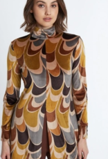 Ana Alcazar Top Retro Velours Bruin Beige