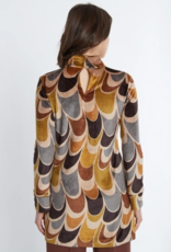 Ana Alcazar Top Retro Velours Bruin Beige