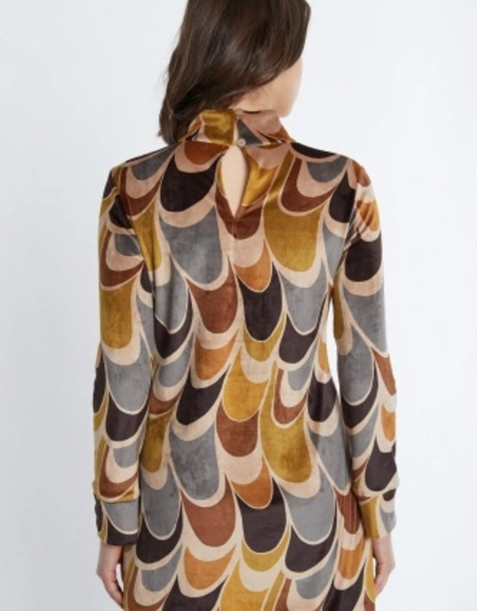 Ana Alcazar Top Retro Velours Bruin Beige