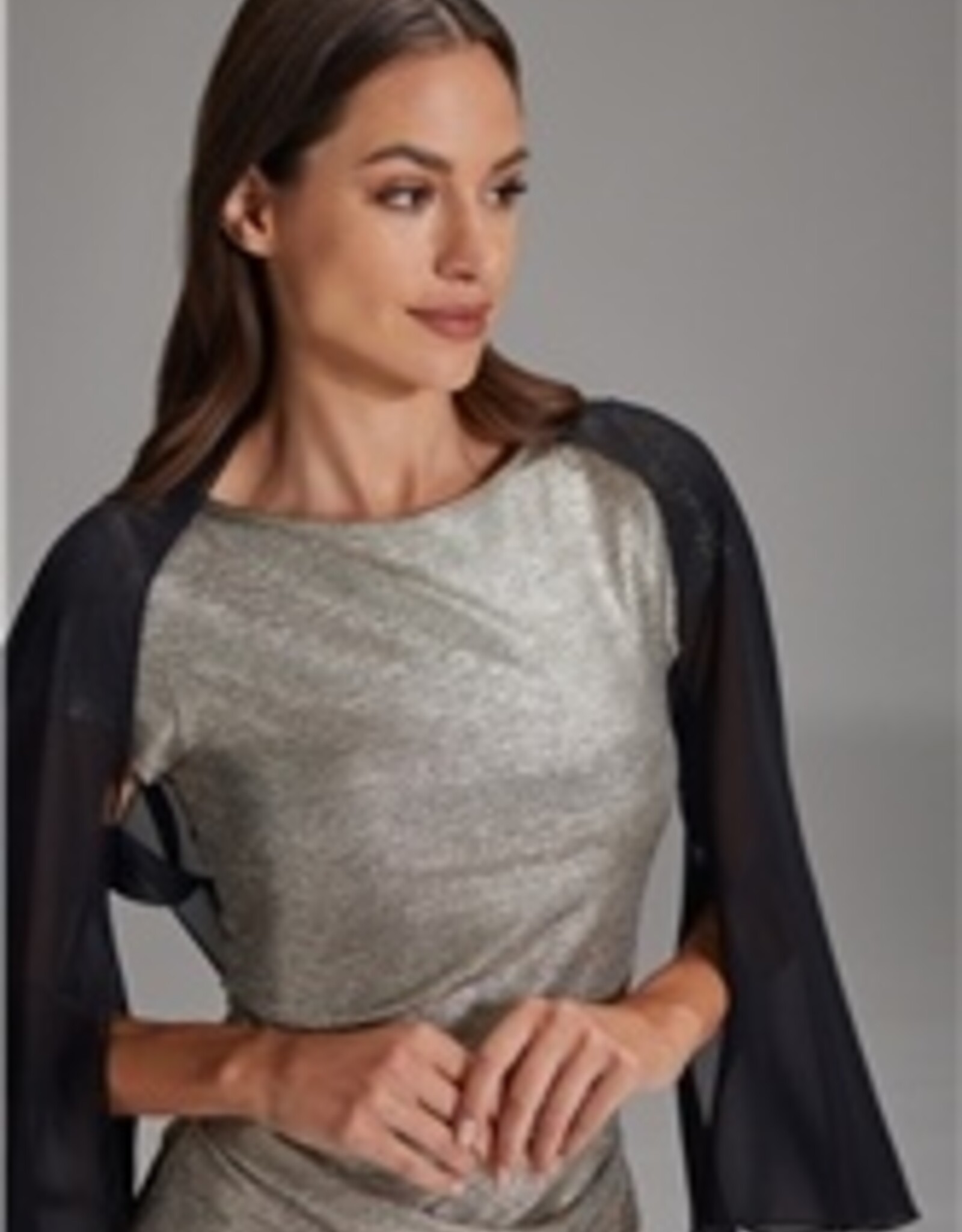 Swing Chiffon Bolero Mouwen Black
