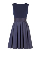 Swing Jurk Navy Met Taft Rok Swing Jurk Navy Met Taft Rok