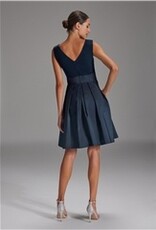 Swing Jurk Navy Met Taft Rok Swing Jurk Navy Met Taft Rok