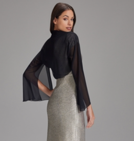 Swing Chiffon Bolero Mouwen Black
