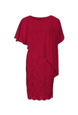 Swing Cocktail Jurk Met Voille Detail Rood