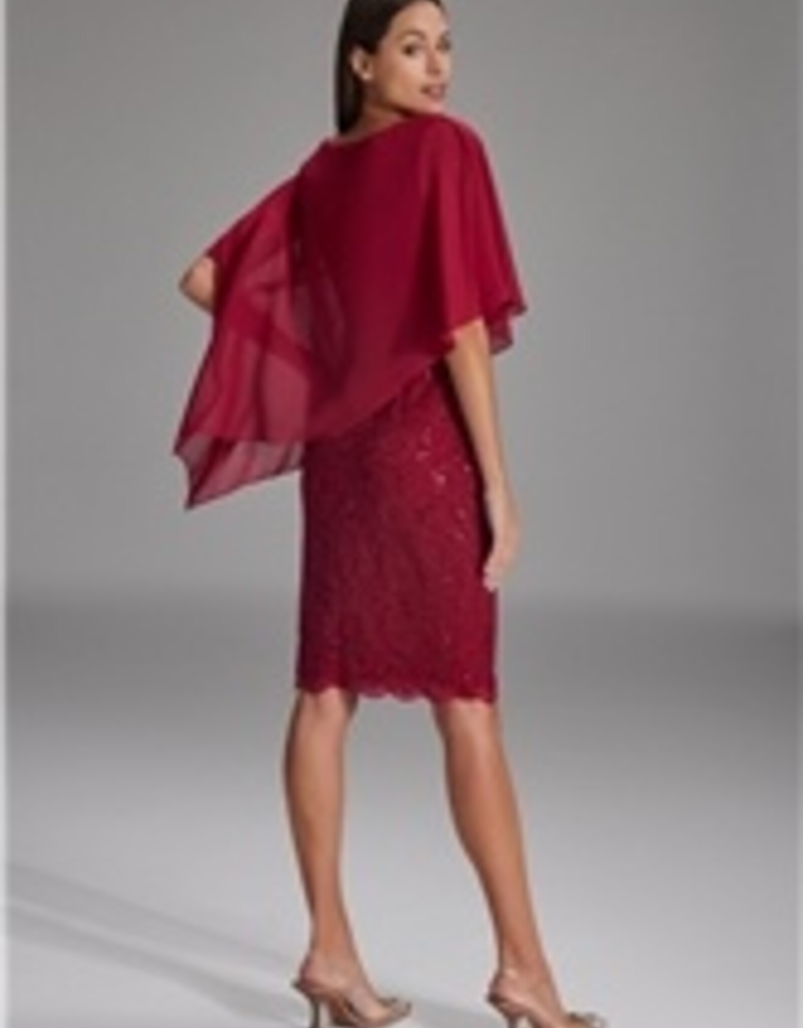 Swing Cocktail Jurk Met Voille Detail Rood