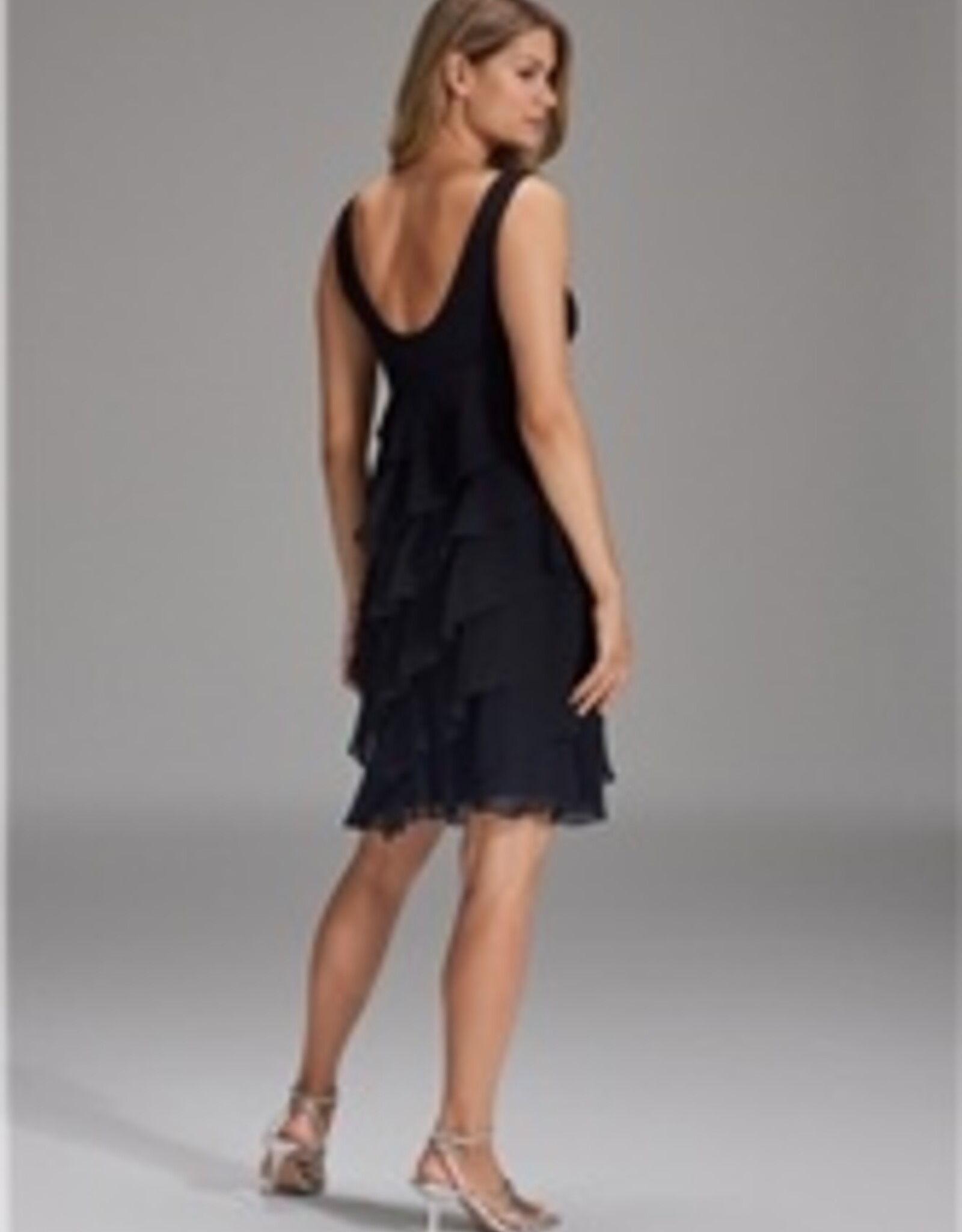 Swing Cocktail Jurk Black met Stroken