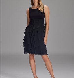 Swing Cocktail Jurk Black met Stroken