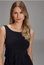 Swing Cocktail Jurk Black met Stroken