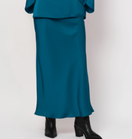 LaSalle Satin Skirt Petrol