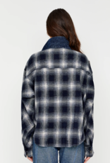 Anna Blue Blouse Jacketti Flannel Ruit Jeanszak Denim Check