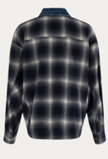 Anna Blue Blouse Jacketti Flannel Ruit Jeanszak Denim Check