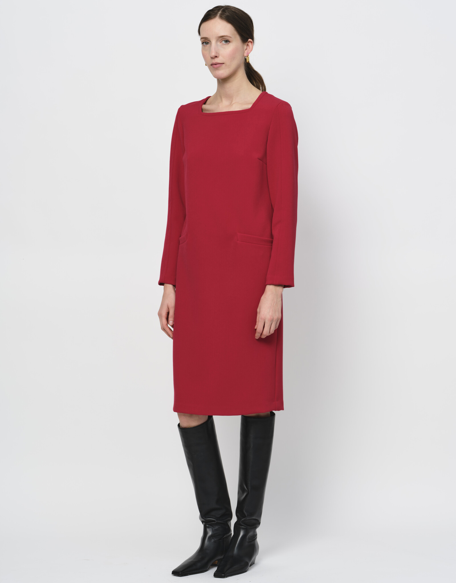 LaSalle Slim Fit Dress Red