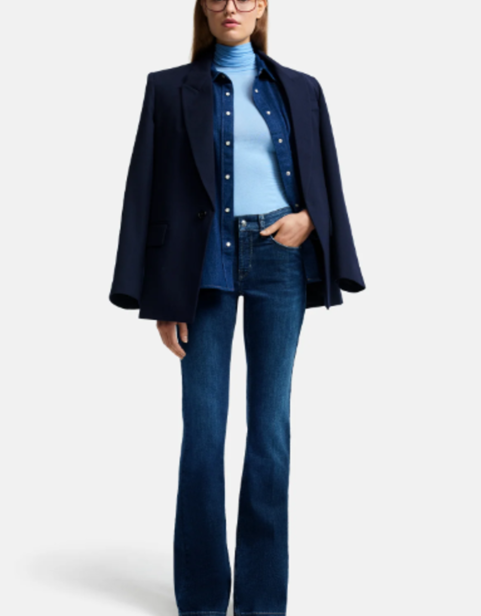 Cambio Pantalon Paris Flared Dark Used Wash