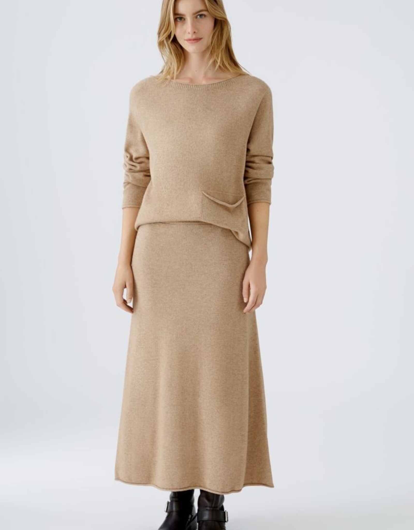 Oui Rok Gebreid Camel