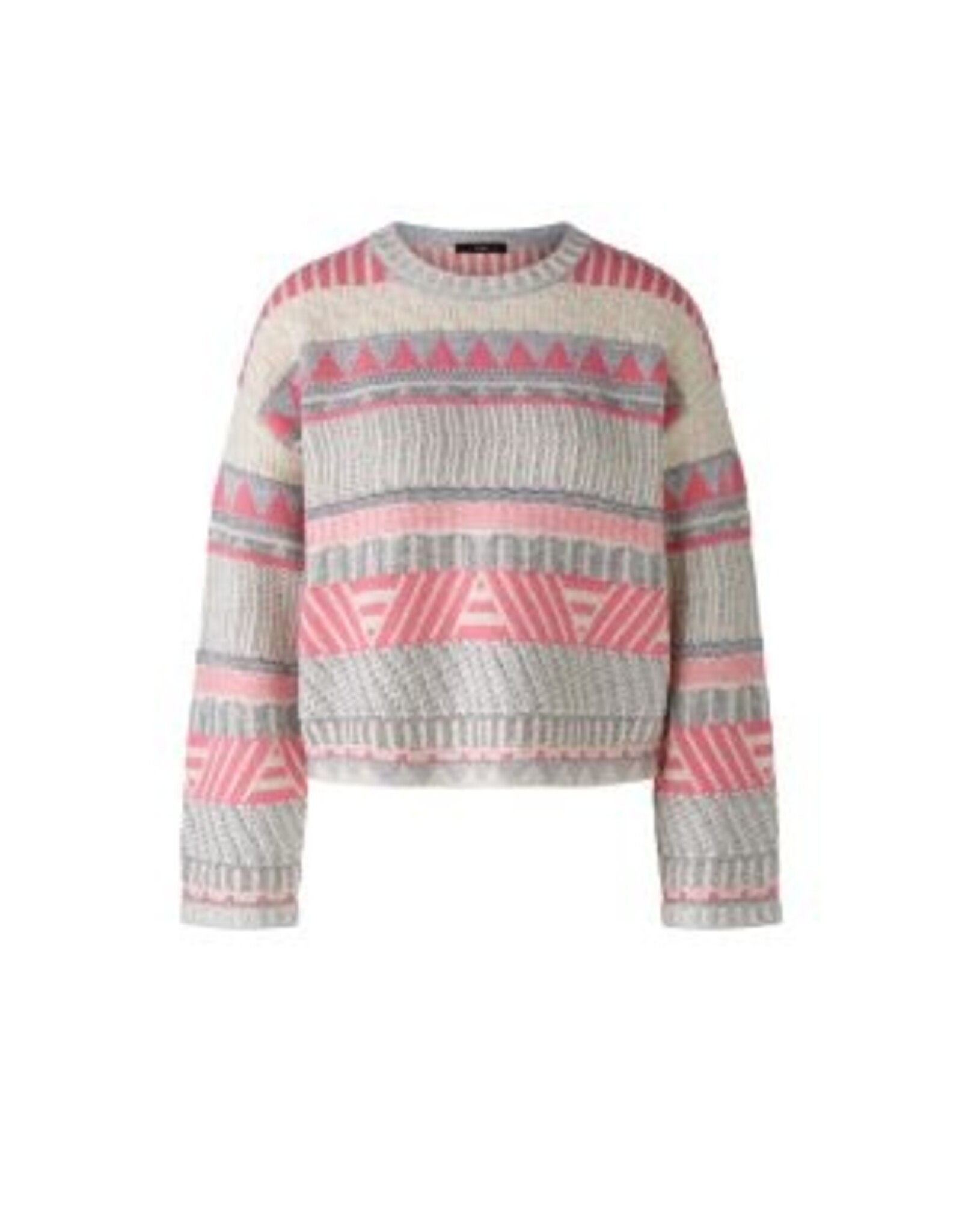 Oui Pullover Grijs Rose Beige