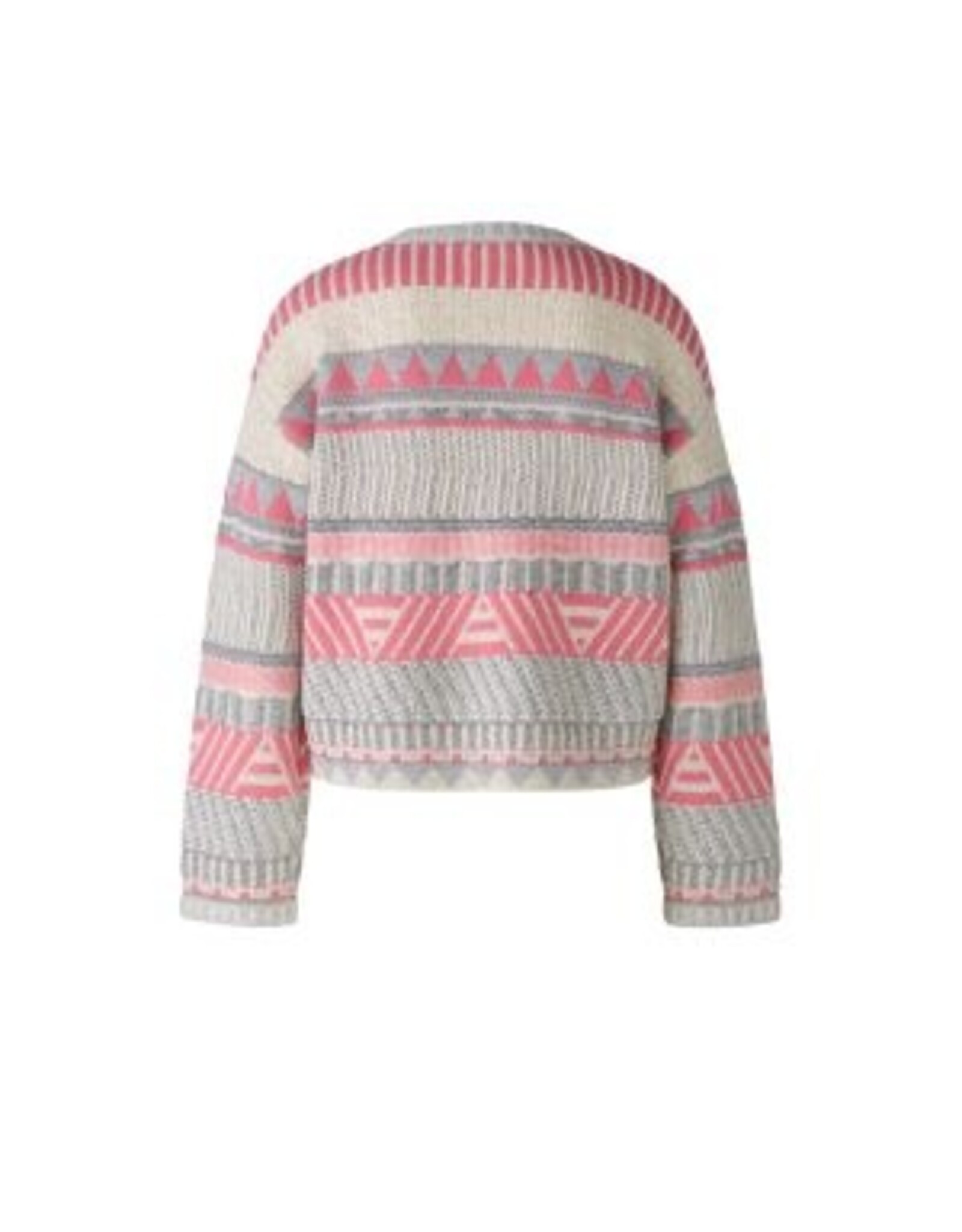 Oui Pullover Grijs Rose Beige
