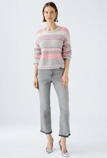 Oui Pullover Grijs Rose Beige