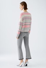 Oui Pullover Grijs Rose Beige