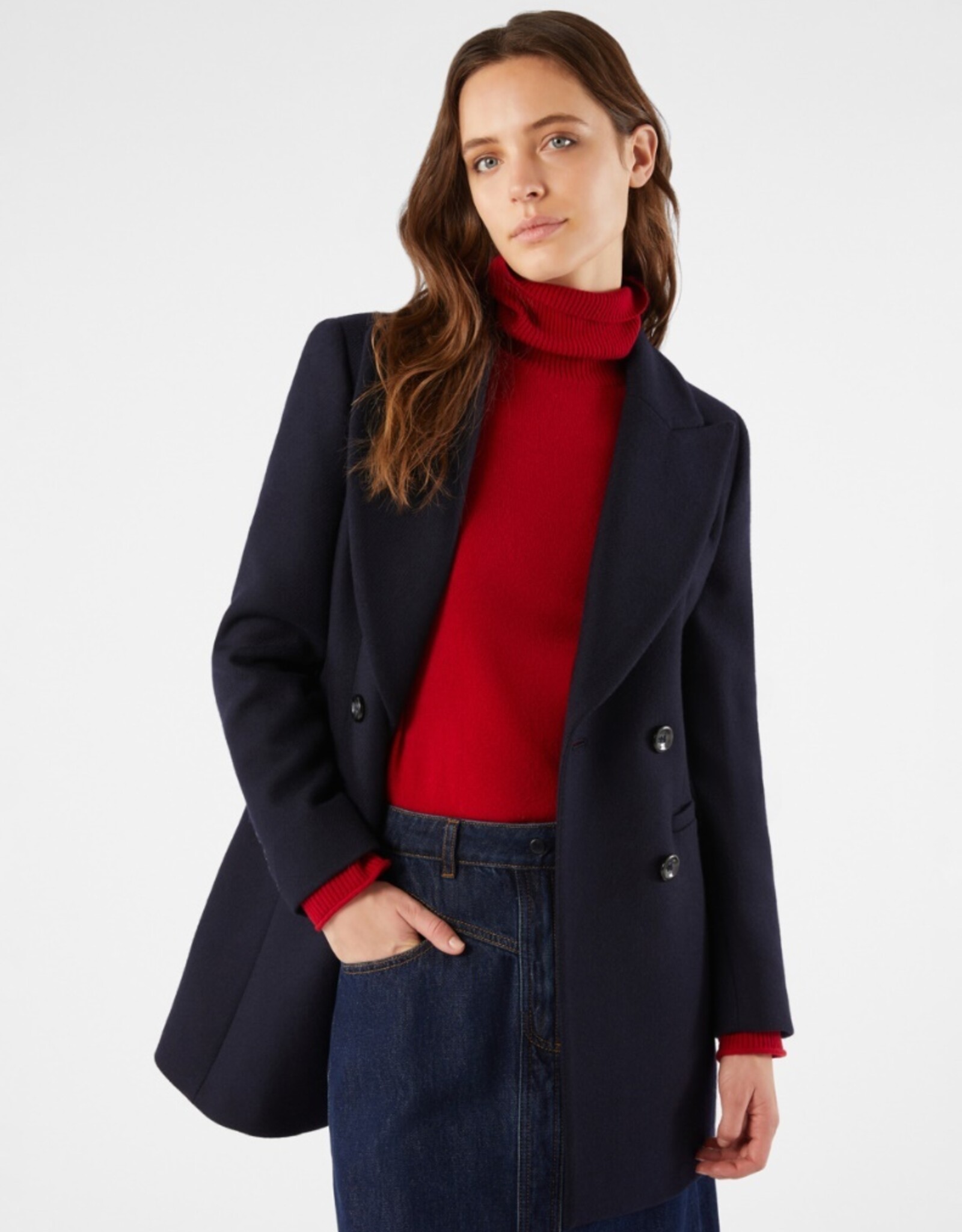 PENNYBLACK Mantel Marine Wol Double Breasted