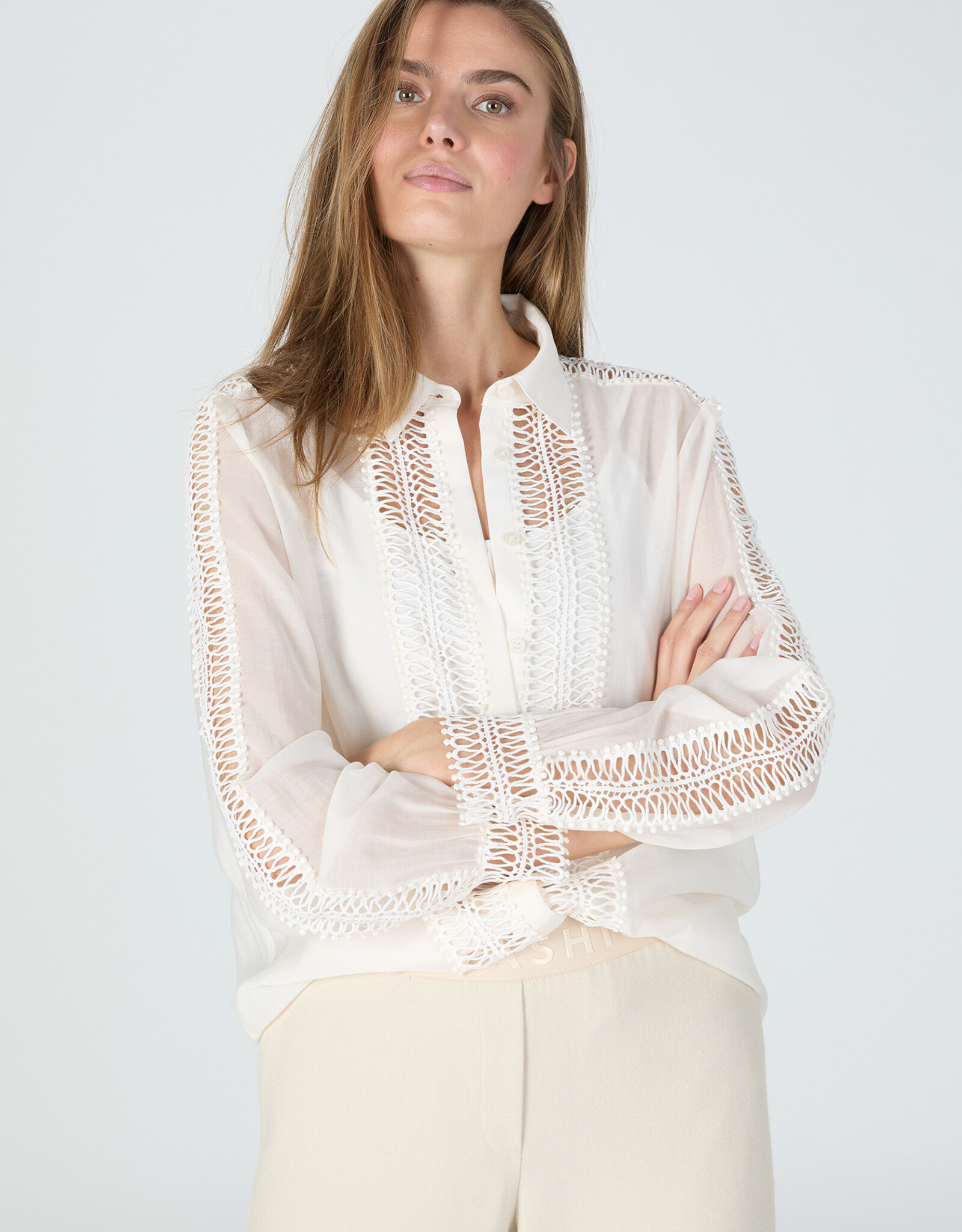 Marc Aurel Blouse Creme Varied