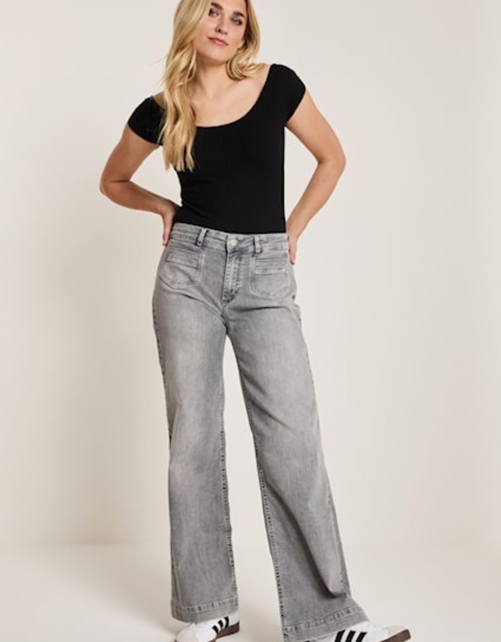 Para MI Mira Pocket Daily Denim Light Grey Lengte 34 inch.