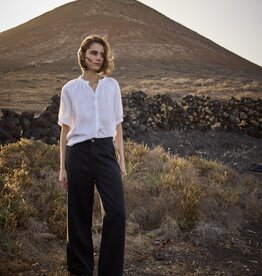 JcSophie Pantalon Geranium Linnen Wijd Black