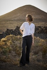 JcSophie Pantalon Geranium Linnen Wijd Black JcSophie Pantalon Geranium Linnen Wijd Black