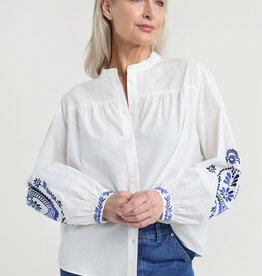 Josephine &CO Blouse Joris Wit Delfs Bl. Print Mouw