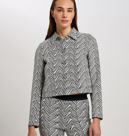 Marc Aurel Blazer Thema 2 Print Black Offwhite
