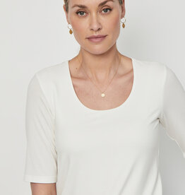 LaSalle Top KM Ronde  Hals Off White