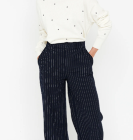 Anna Blue Pantalon Hilo Navy Krijtstreep