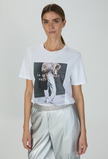 Marc Aurel Thema Silver Dust Paperback T Shirt Wit Met Opdruk