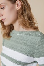 PENNYBLACK Pullover Grazia Streep Jade Wit Steentjes PENNYBLACK Pullover Grazia Streep Jade Wit Steentjes
