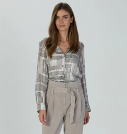 Marc Aurel Thema Silver Dust Blouse Print Light Taupe Varied