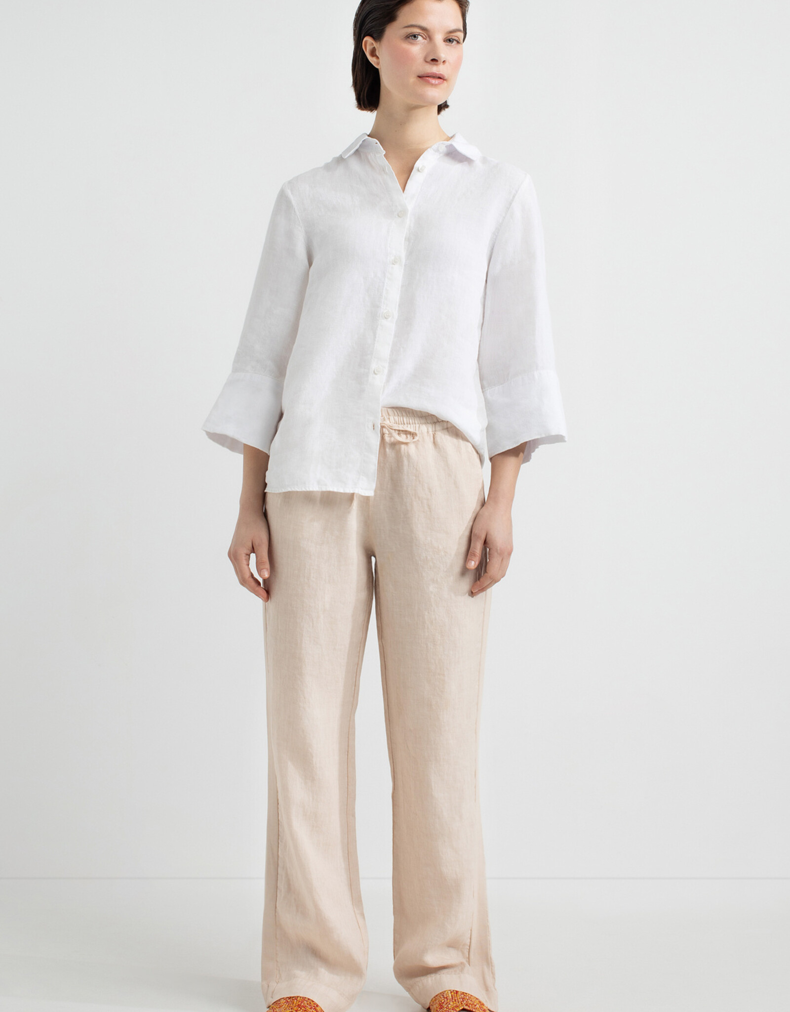 Josephine &CO Blouse Dillon Linnen 3/4 Mouw Omslag White