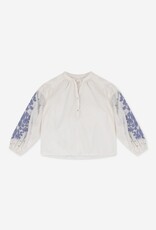Josephine &CO Blouse Jet  Lavender Borduur Print Op De Mouw.
