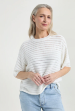 Josephine &CO Pullover Joyce  Kort Wijd Model Opengewerkt White