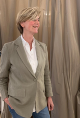 JcSophie Blazer Gem Linnen Olive Green