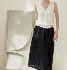 JcSophie Rok Claire Wijd Geplooide Taille Black